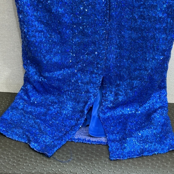 ASOS Blue Sequin Midi Dress - Picture 7 of 15